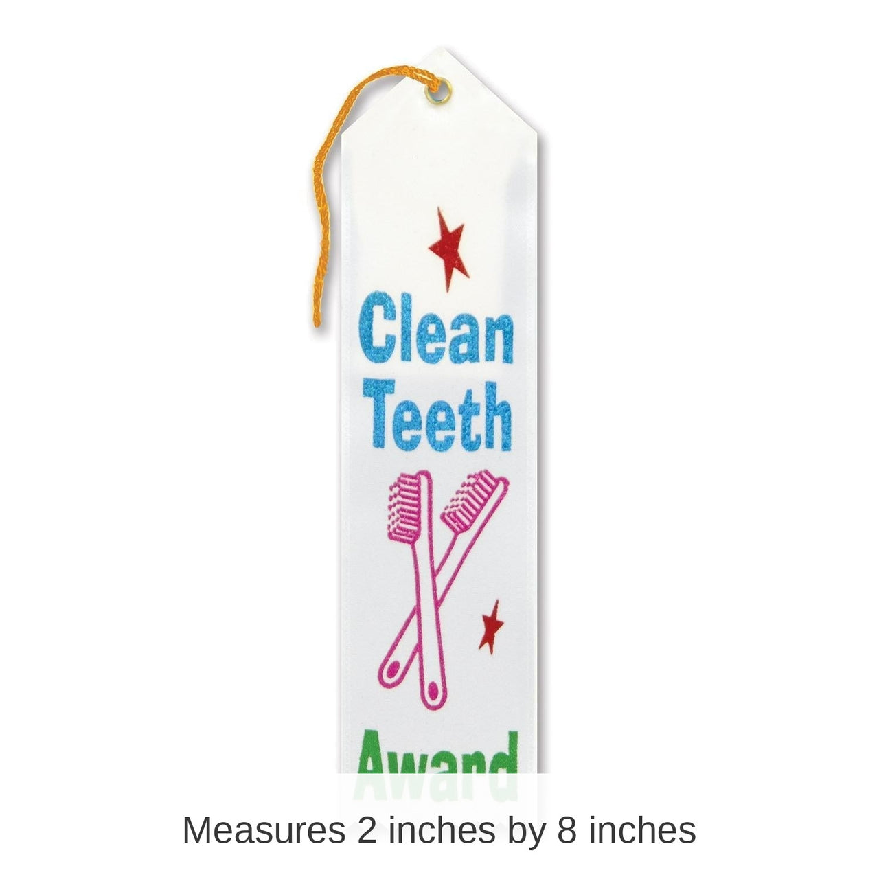 6 Pack Bulk Clean Teeth Award Ribbon