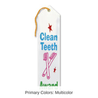 6 Pack Bulk Clean Teeth Award Ribbon