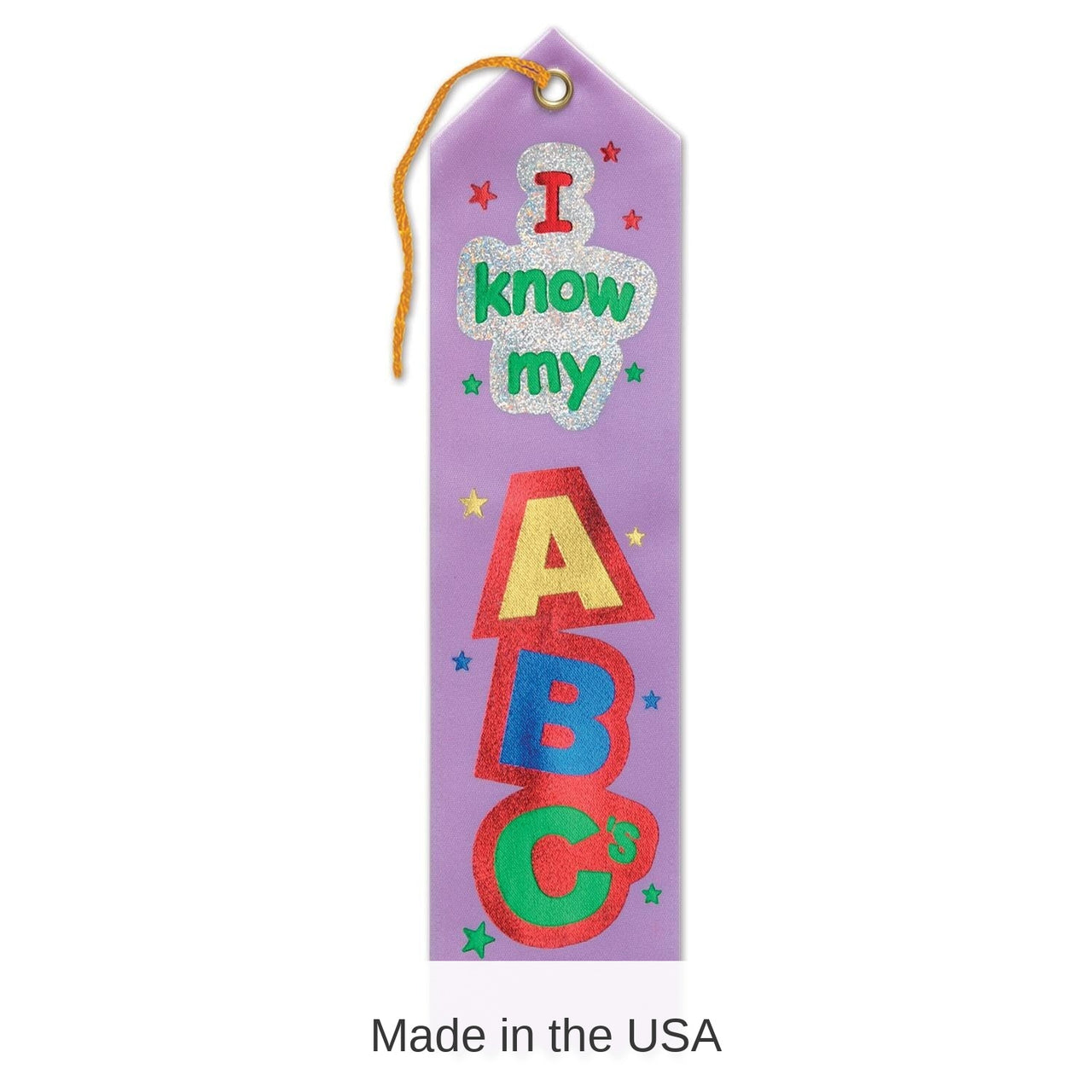 6 Pack Bulk I Know My ABC's Award Ribbon