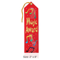 6 Pack Bulk Music Award Ribbon