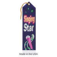 6 Pack Bulk Singing Star Award Ribbon