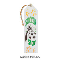 6 Pack Bulk Soccer Star Award Ribbon