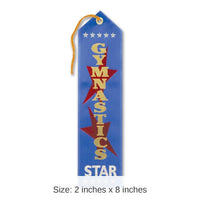 6 Pack Bulk Gymnastics Star Award Party Ribbon
