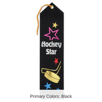 6 Pack Bulk Hockey Star Award Party Ribbon