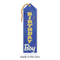 6 Pack Bulk Birthday Boy Award Ribbon- Blue