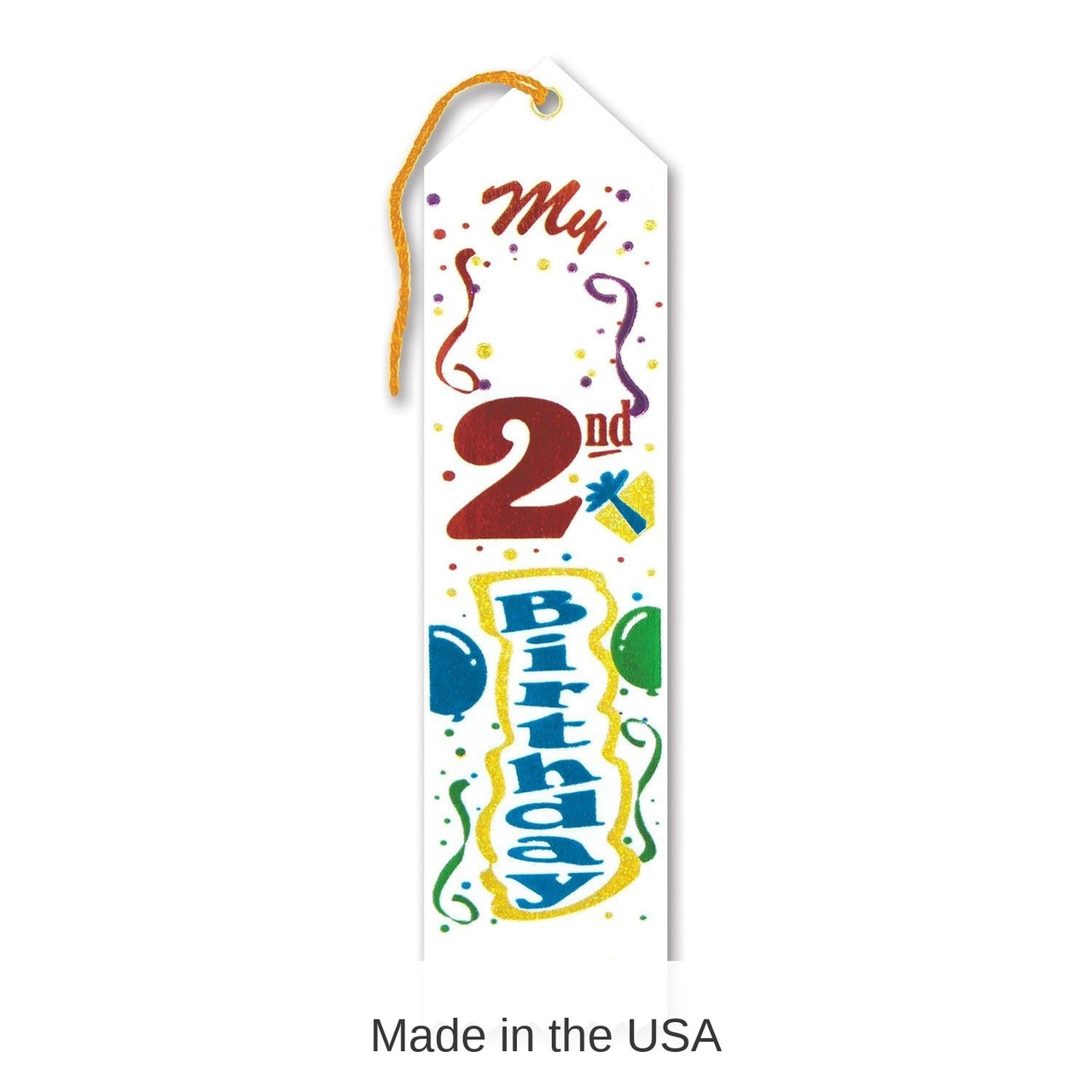 6 Pack Bulk My 2nd Birthday Party Award Ribbon