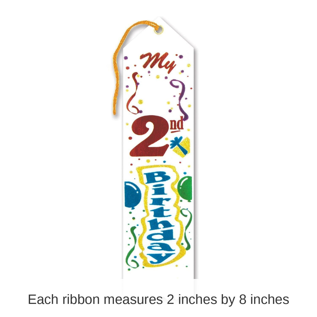 6 Pack Bulk My 2nd Birthday Party Award Ribbon