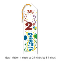6 Pack Bulk My 2nd Birthday Party Award Ribbon