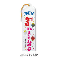 6 Pack Bulk My 3rd Birthday Party Award Ribbon