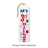 6 Pack Bulk My 3rd Birthday Party Award Ribbon