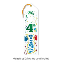 6 Pack Bulk My 4th Birthday Party Award Ribbon