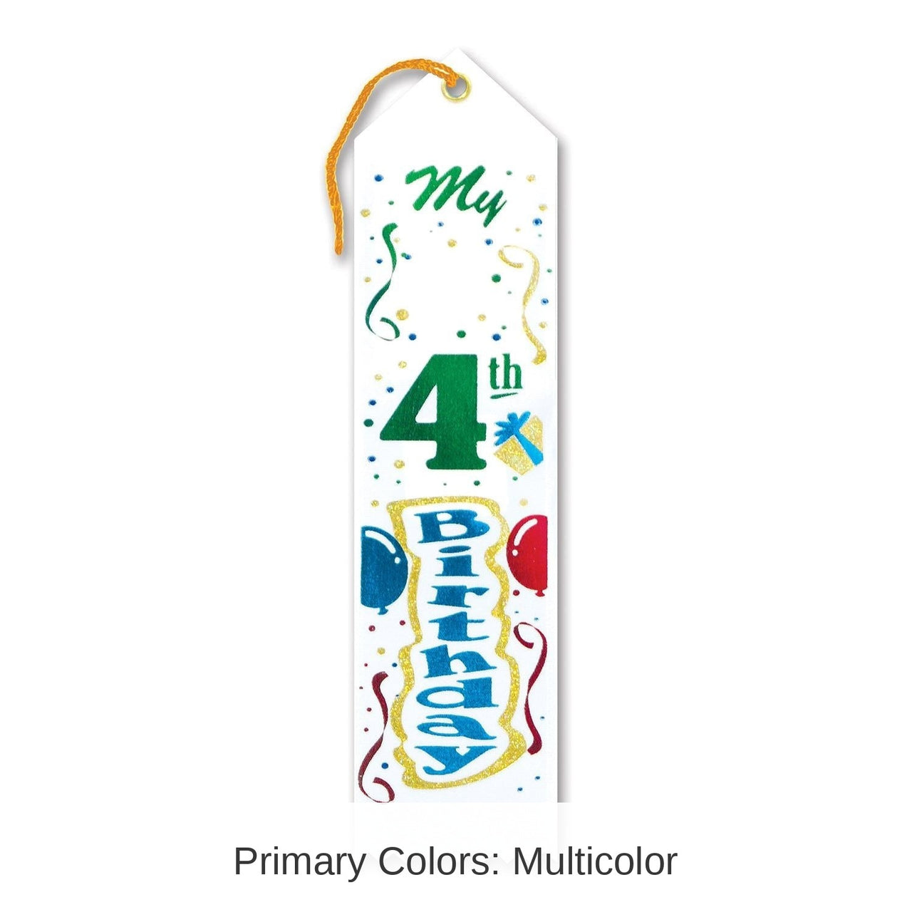 6 Pack Bulk My 4th Birthday Party Award Ribbon