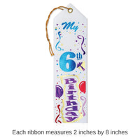 6 Pack Bulk My 6th Birthday Party Award Ribbon