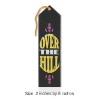 6 Pack Bulk Over The Hill Birthday Award Ribbon- Black and Gold