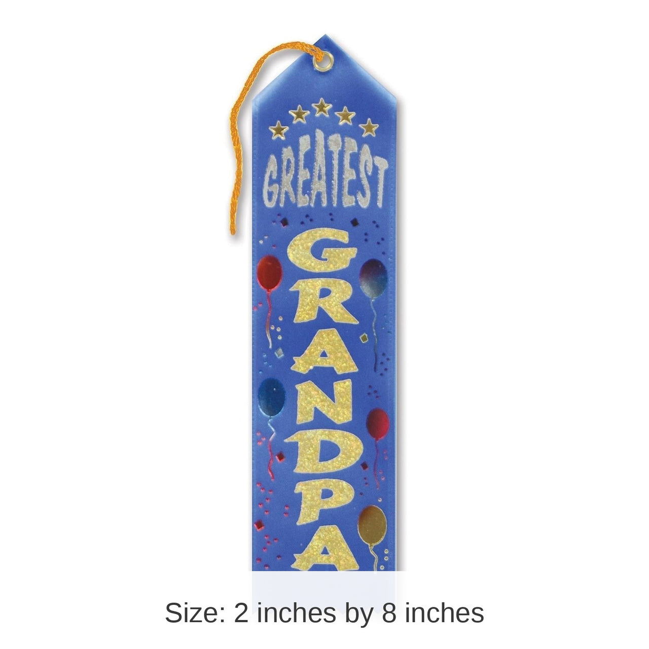 6 Pack Bulk Greatest Grandpa Award Ribbon - blue