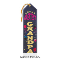 6 Pack Bulk Greatest Grandpa Award Ribbon - navy