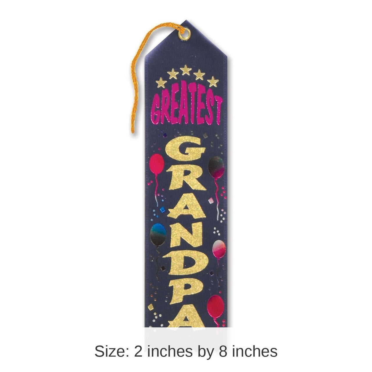 6 Pack Bulk Greatest Grandpa Award Ribbon - navy