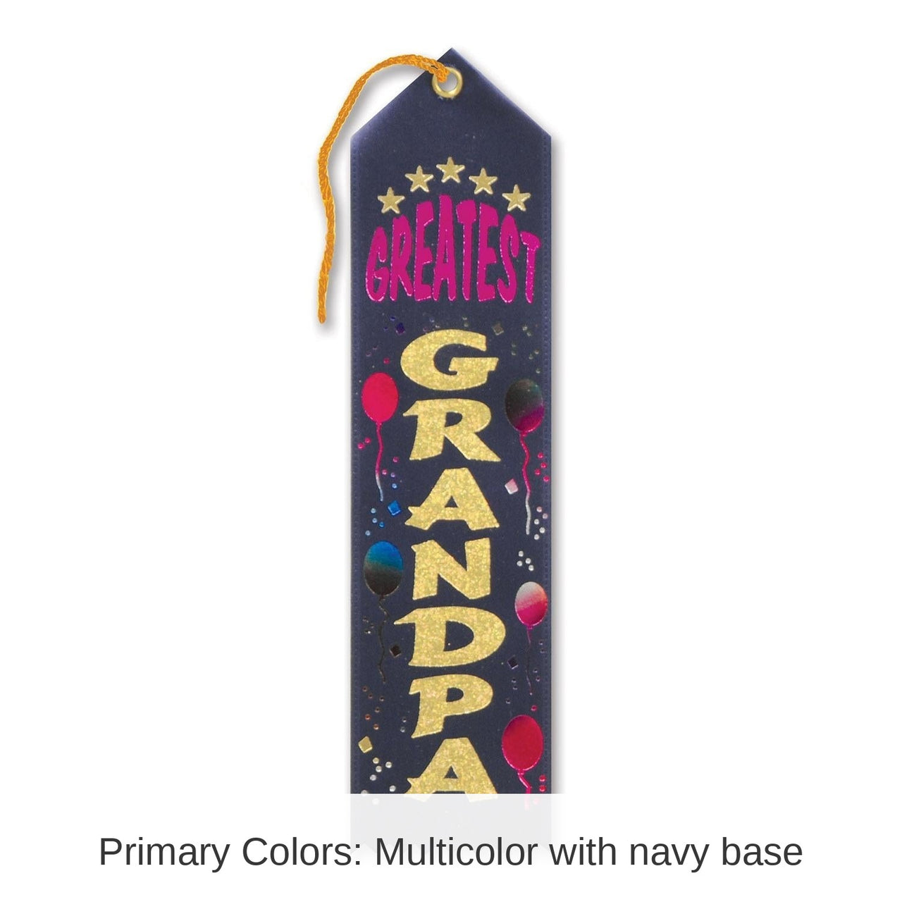 6 Pack Bulk Greatest Grandpa Award Ribbon - navy