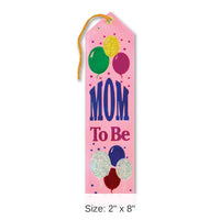 6 Pack Bulk Mom To Be Award Ribbon with Balloons