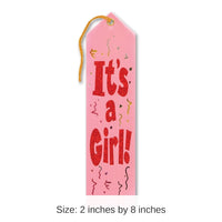 6 Pack Bulk It's A Girl! Award Ribbon
