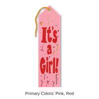 6 Pack Bulk It's A Girl! Award Ribbon