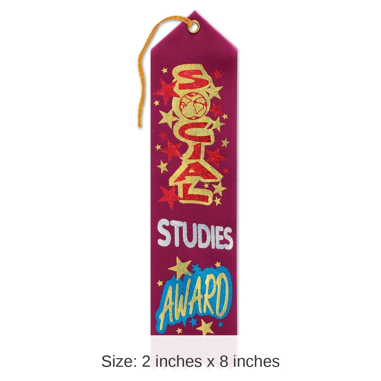 6 Pack Beistle Social Studies Award Ribbon
