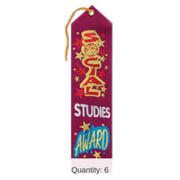 6 Pack Beistle Social Studies Award Ribbon
