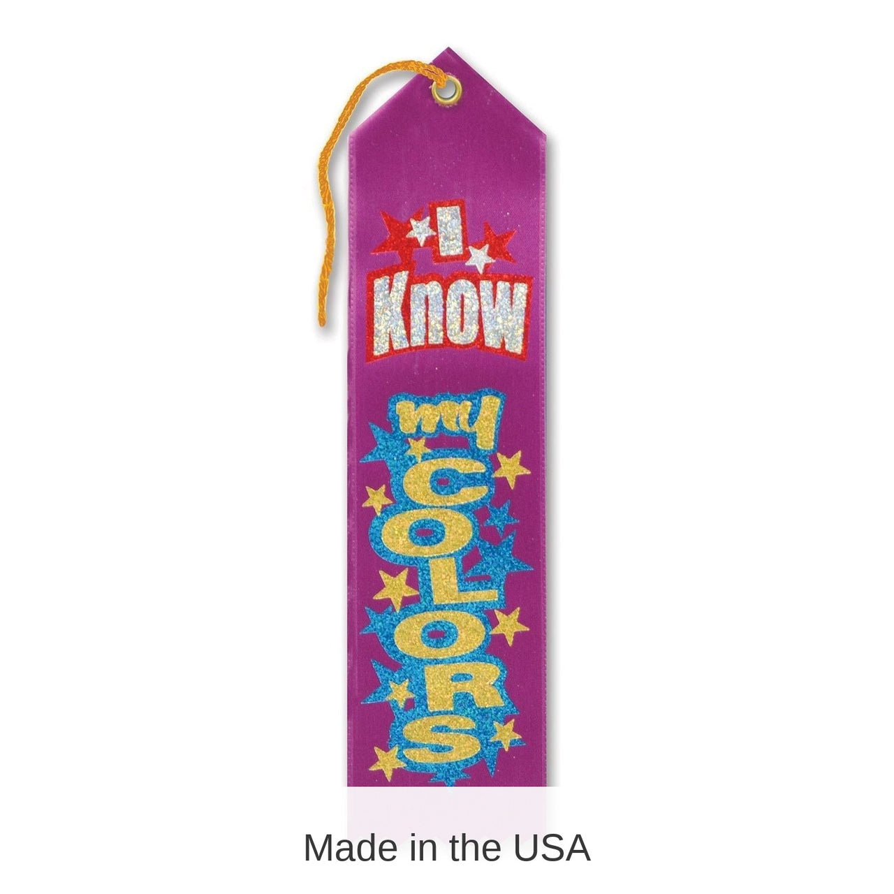 6 Pack Bulk I Know My Colors Award Ribbon