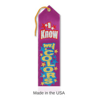 6 Pack Bulk I Know My Colors Award Ribbon