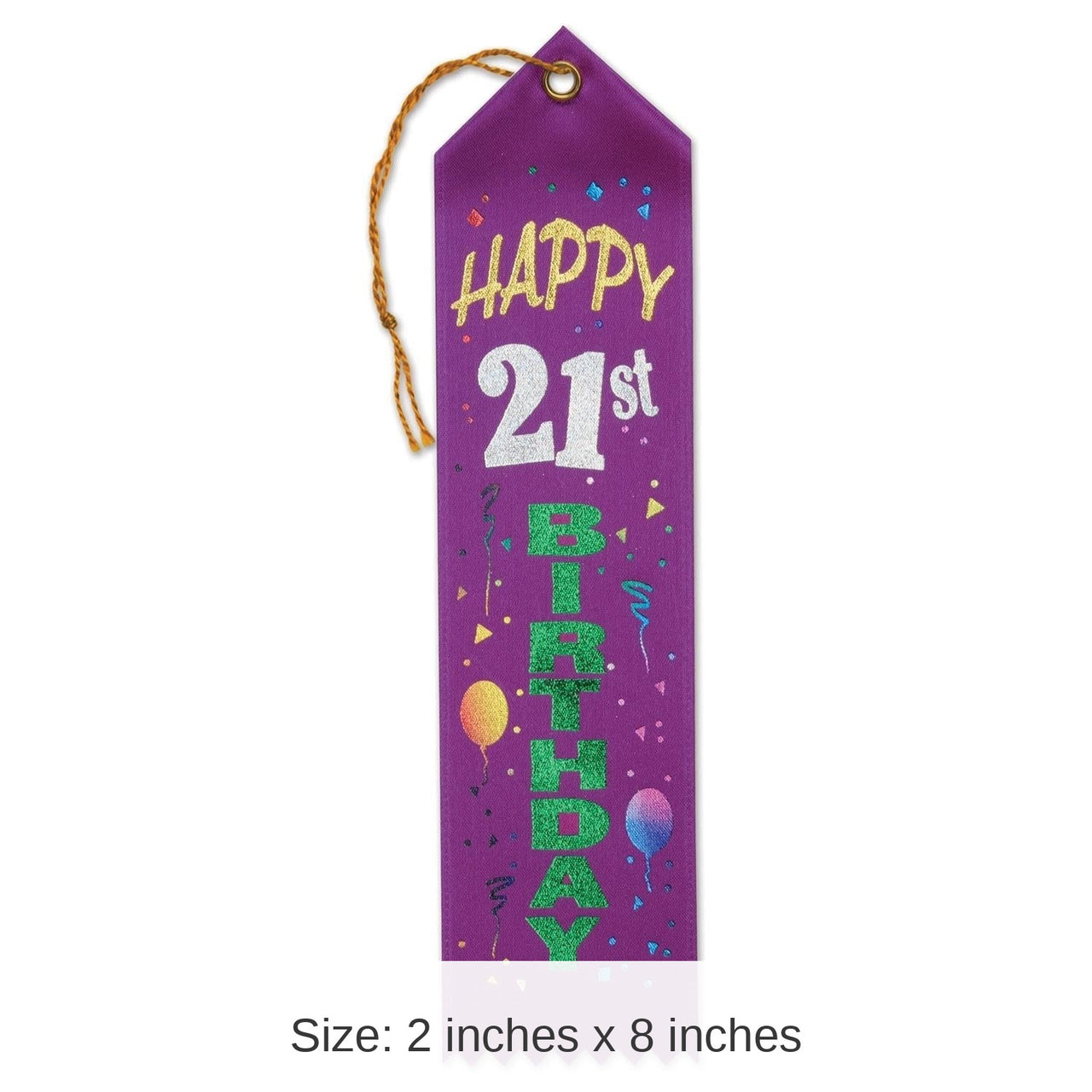6 Pack Bulk Happy 21st Birthday Award Ribbon