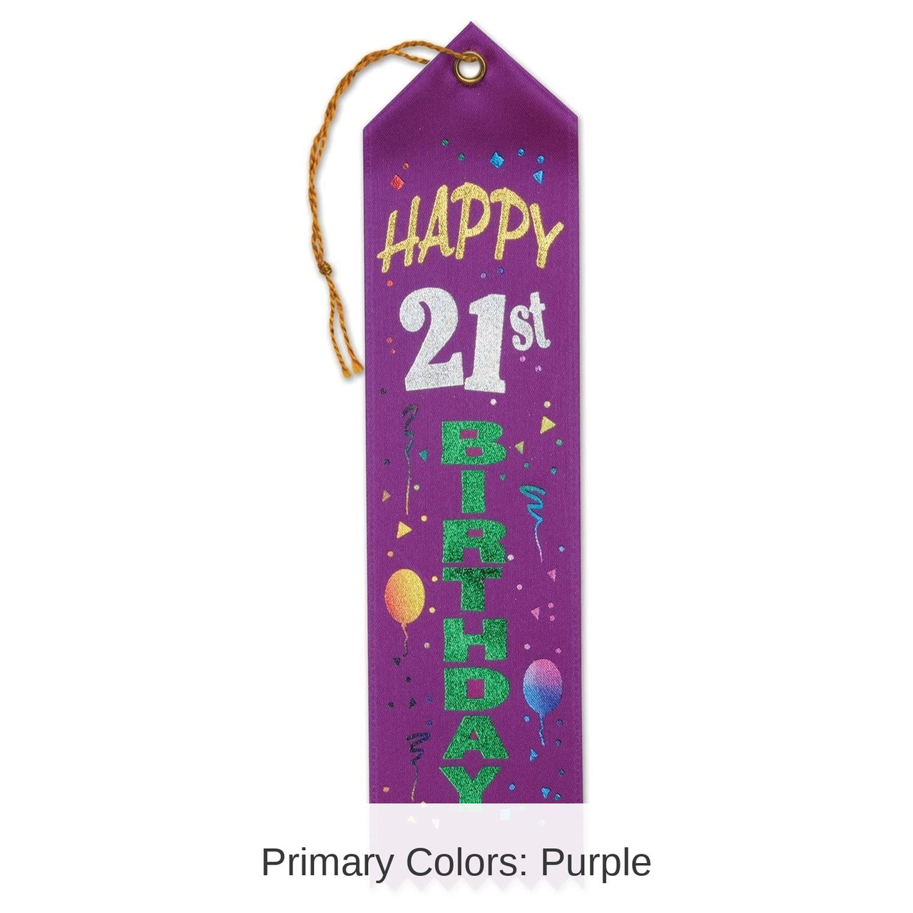 6 Pack Bulk Happy 21st Birthday Award Ribbon