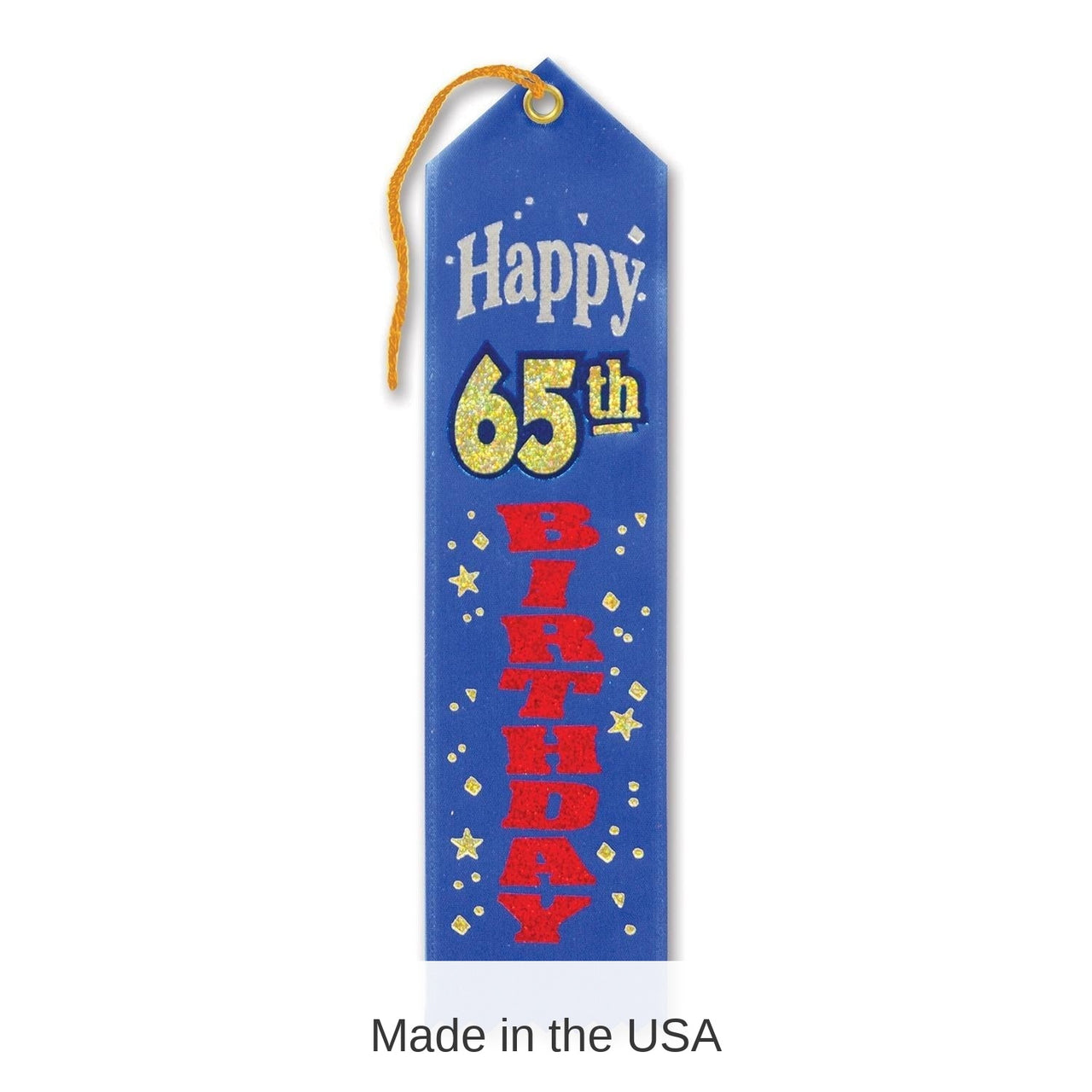 6 Pack Bulk Happy 65th Birthday Award Ribbon