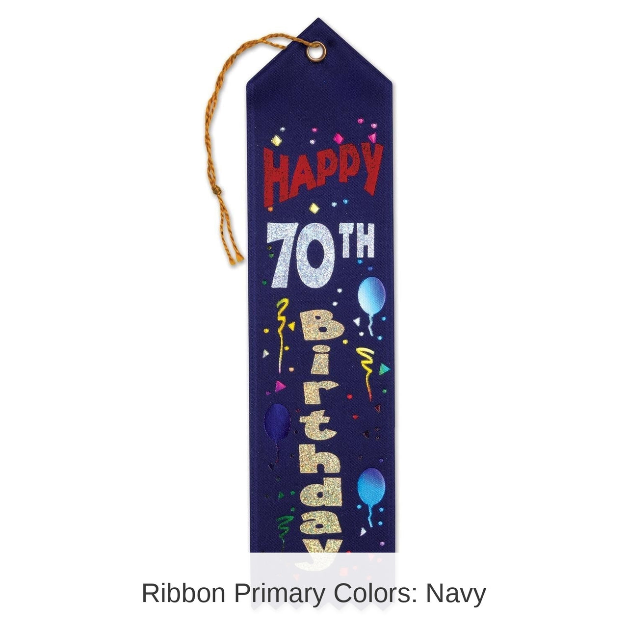 6 Pack Bulk Happy 70th Birthday Award Ribbon