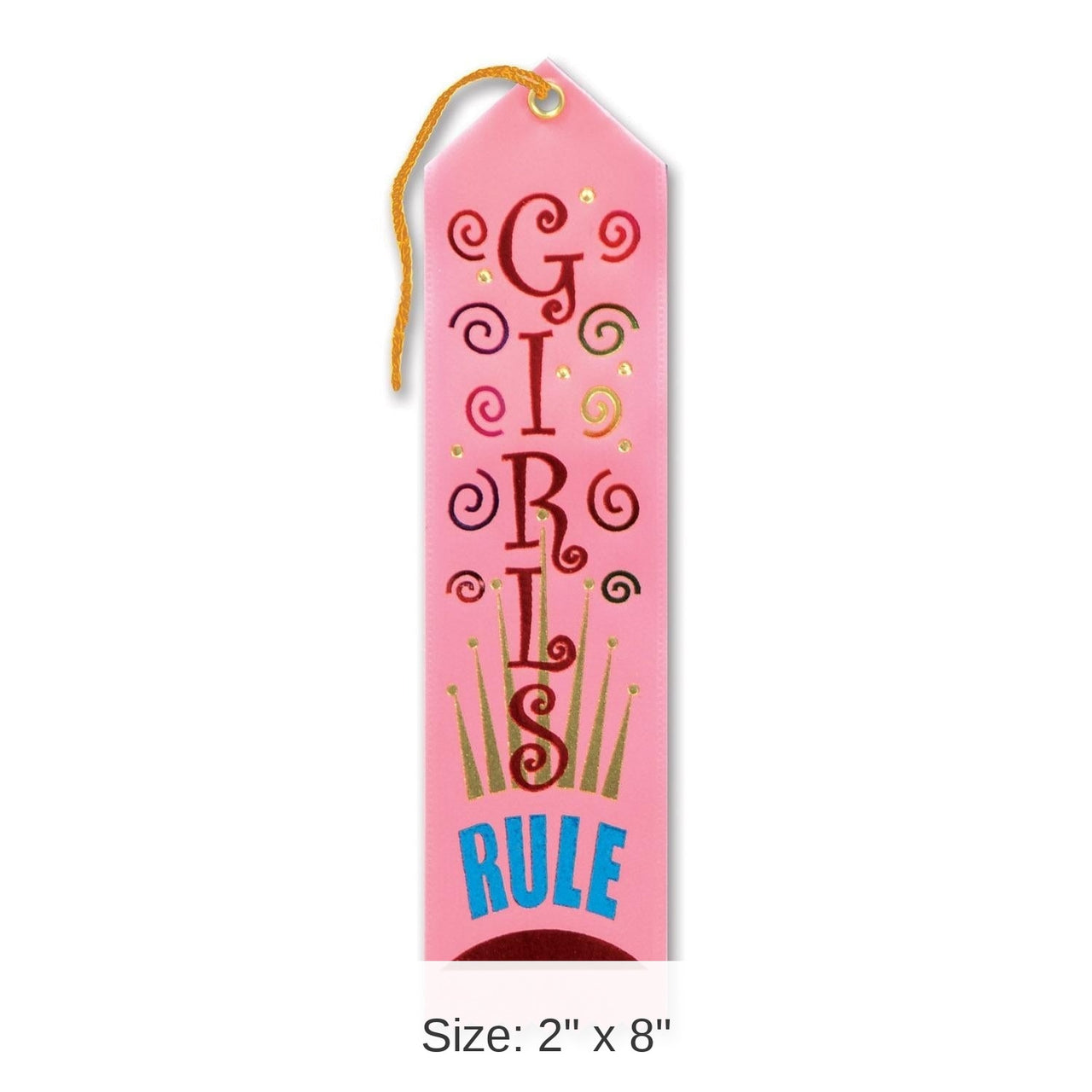 6 Pack Bulk Girls Rule Award Ribbon