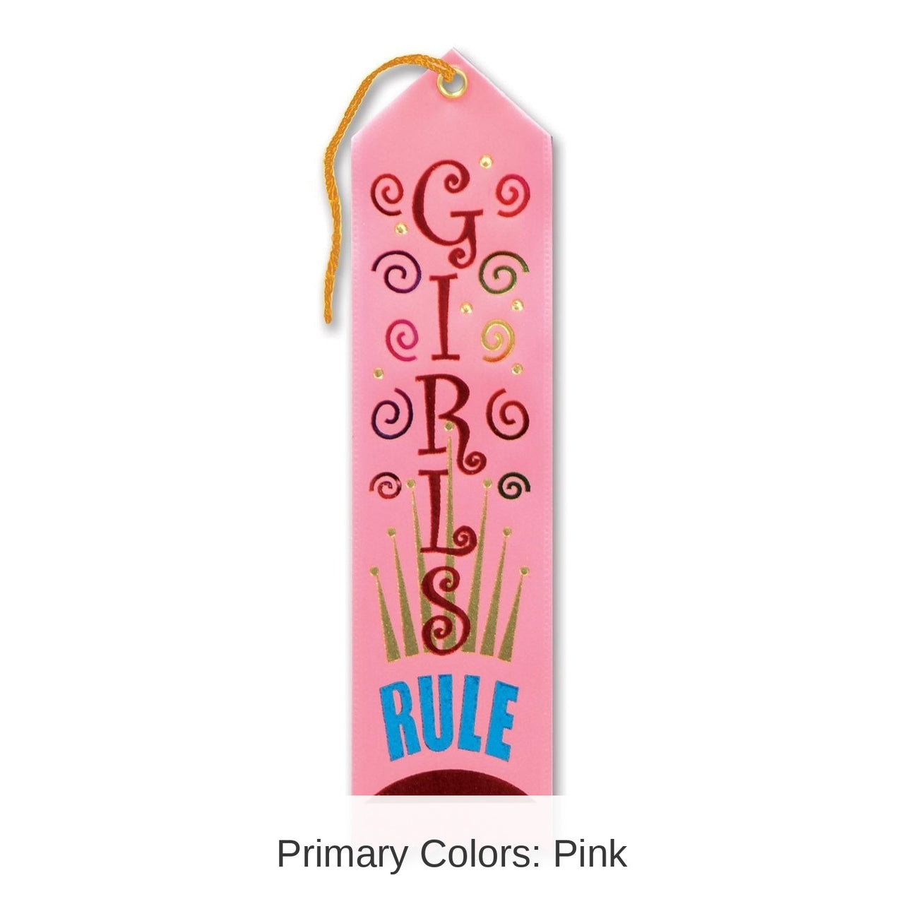 6 Pack Bulk Girls Rule Award Ribbon