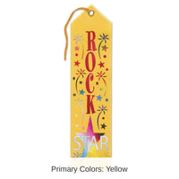 6 Pack Bulk Rock Star Award Ribbon