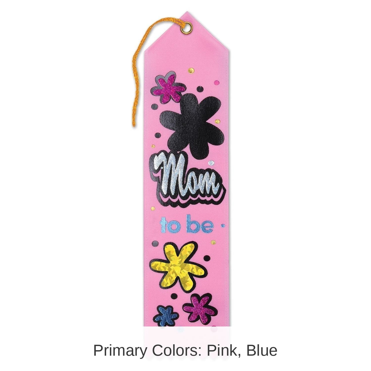 6 Pack Bulk Mom To Be Award Ribbon with Flowers