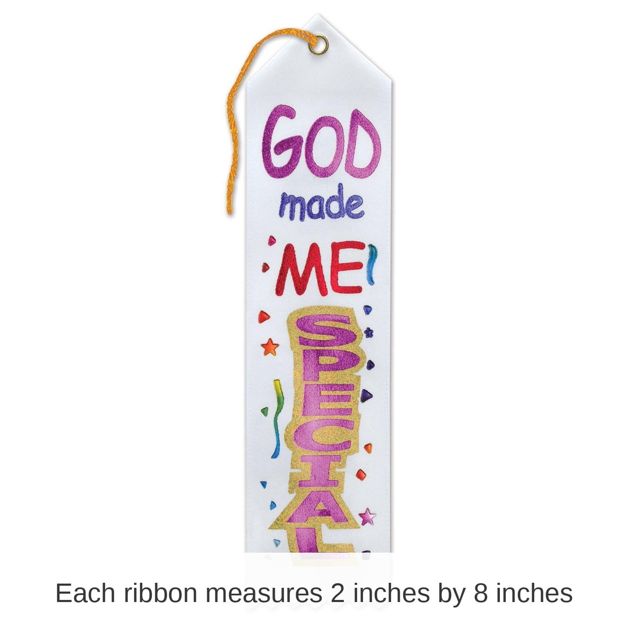 6 Pack Bulk God Made Me Special Ribbon