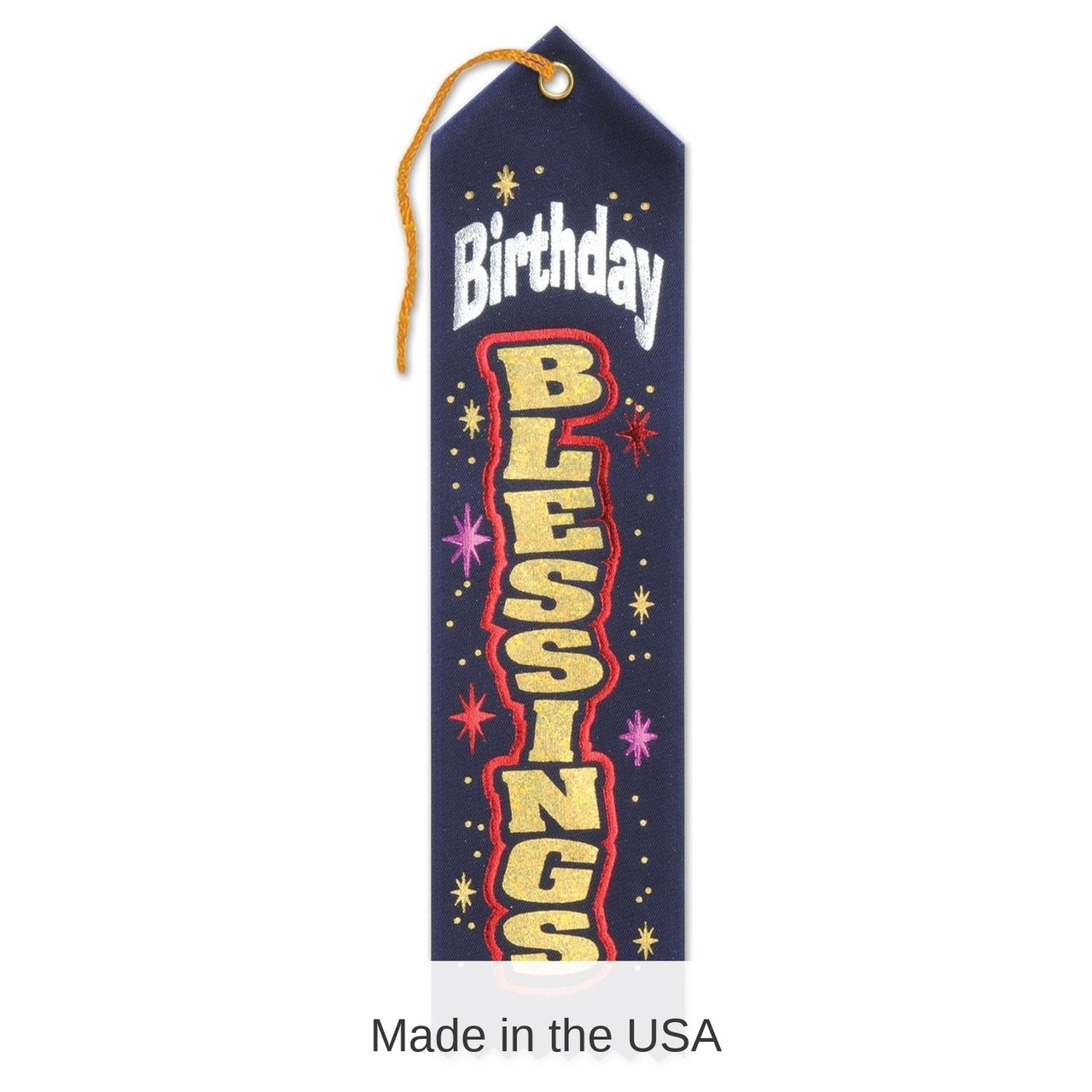 6 Pack Bulk Navy Birthday Blessings Ribbon
