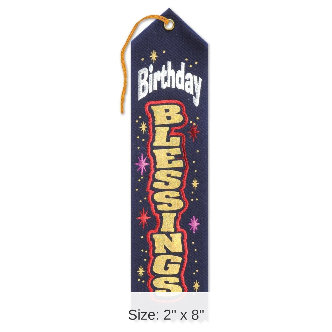 6 Pack Bulk Navy Birthday Blessings Ribbon