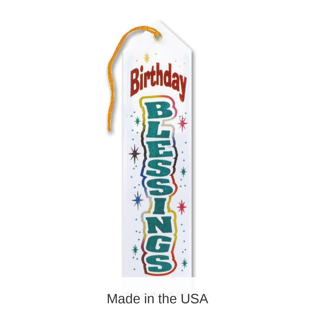 6 Pack Bulk White Birthday Blessings Ribbon
