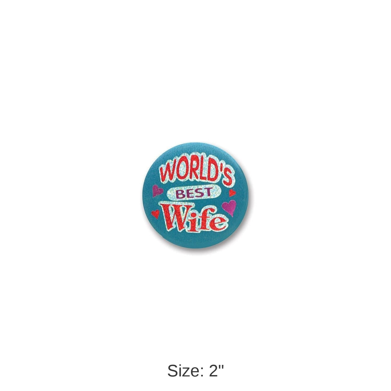 6 Pack Bulk World's Best Wife Mother's Day Satin Button