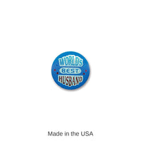 6 Pack Bulk World's Best Husband Satin Button