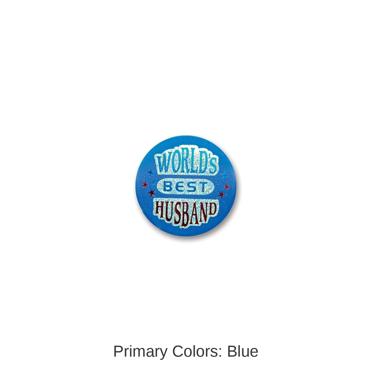 6 Pack Bulk World's Best Husband Satin Button