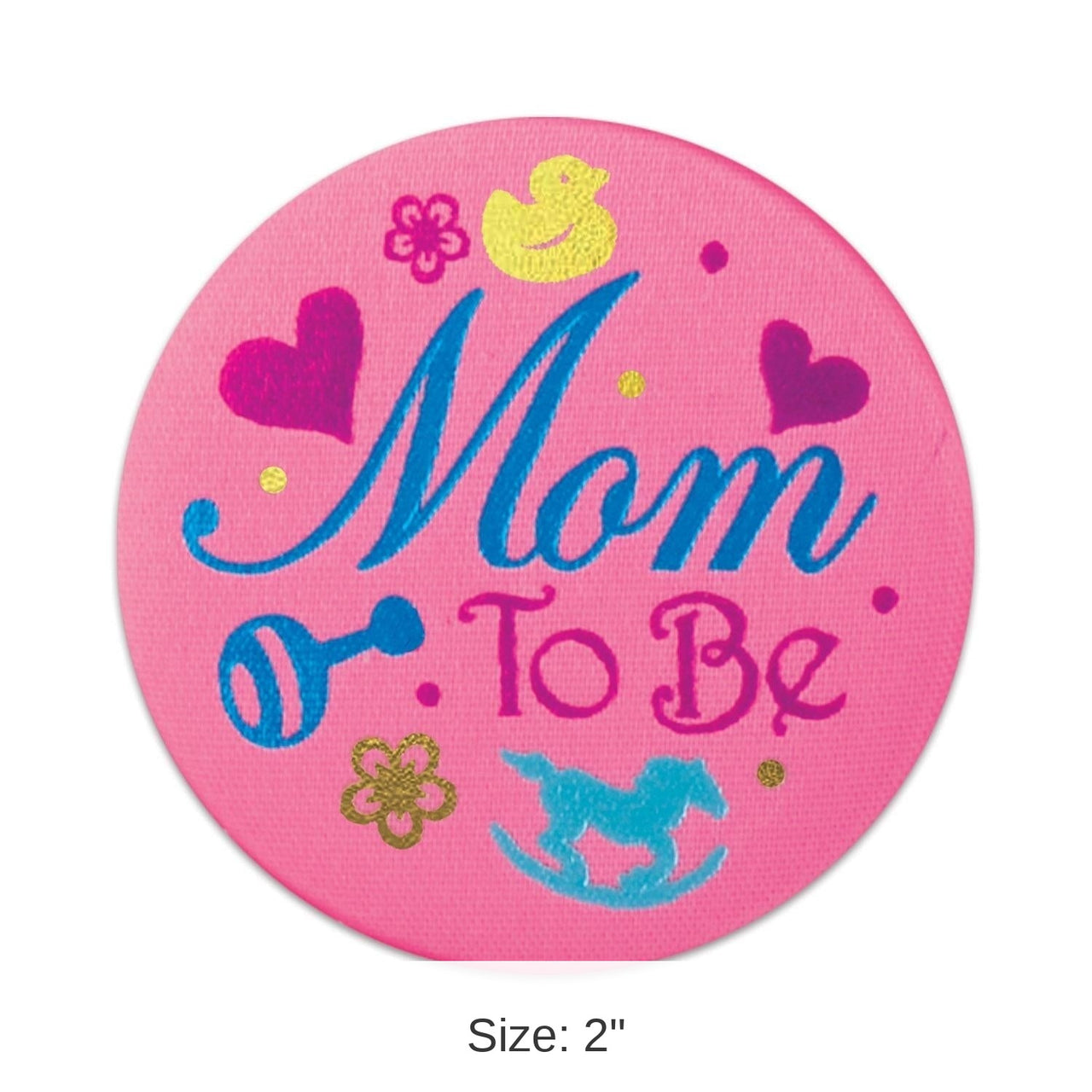 6 Pack Bulk Mom To Be Satin Button