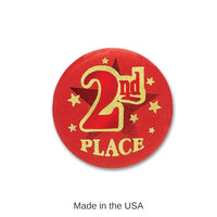 6 Pack Bulk 2nd Place Satin Button