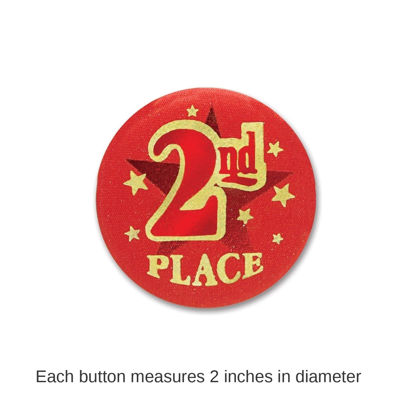 6 Pack Bulk 2nd Place Satin Button