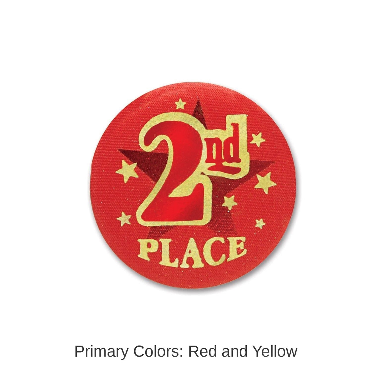 6 Pack Bulk 2nd Place Satin Button
