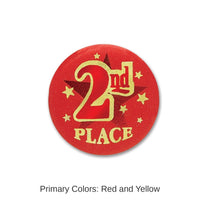 6 Pack Bulk 2nd Place Satin Button