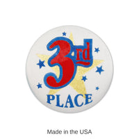 6 Pack Bulk 3rd Place Satin Button
